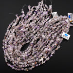 Natural Auralite 23 Cacoxenite Freeform Rondelle Chip Beads 15.5" Strand
