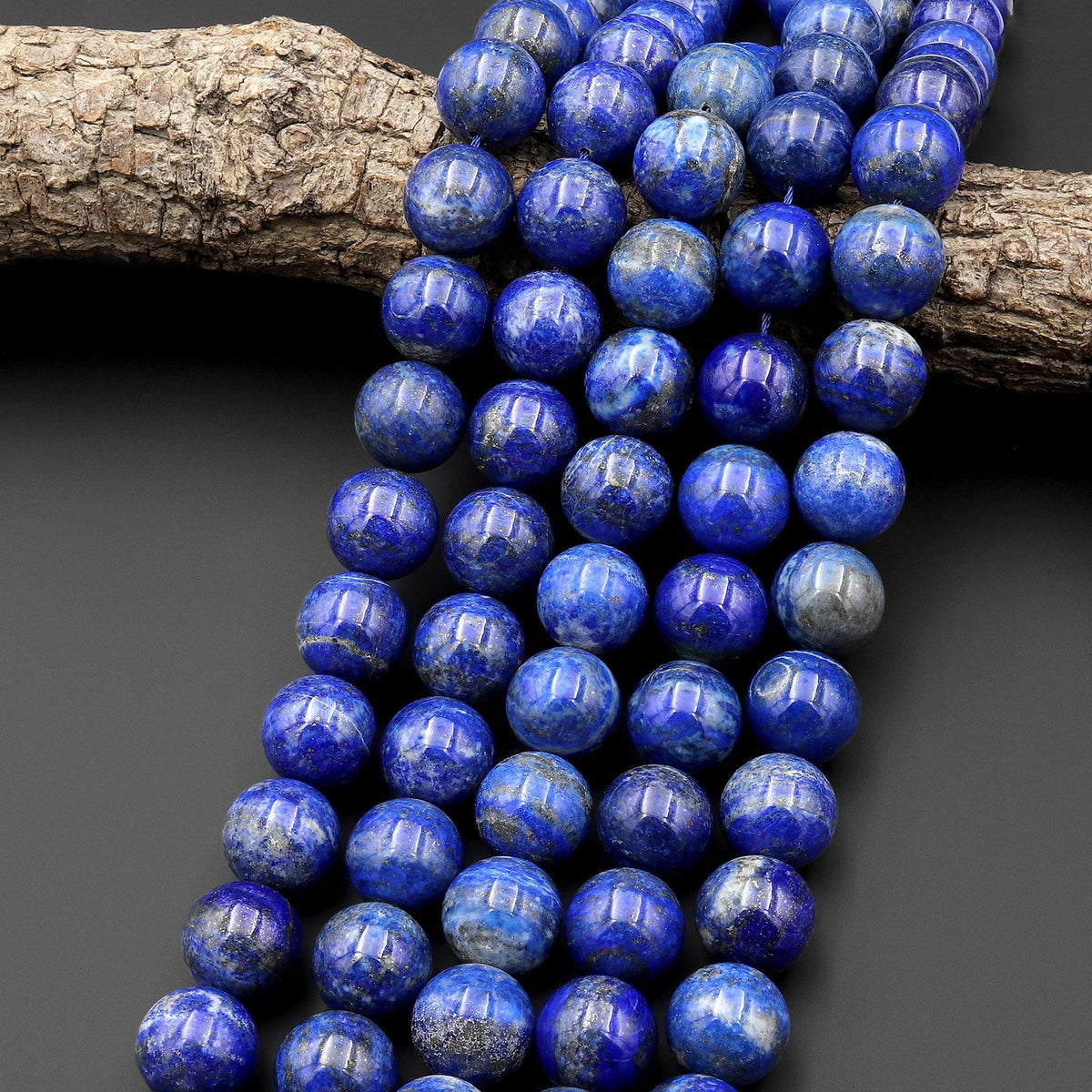 S/ Natural Lapis 6x8mm Faceted Oval beads 16