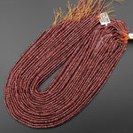 AAA Rare Natural Malaya Mauve Peach Garnet Faceted 3mm Rondelle Beads 15.5" Strand