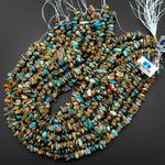 Real Natural Peruvian Blue Opal Freeform Chip Pebble Nugget Beads Gemstone 15.5" Strand