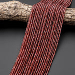AAA Rare Natural Malaya Mauve Peach Garnet Faceted 3mm Rondelle Beads 15.5" Strand