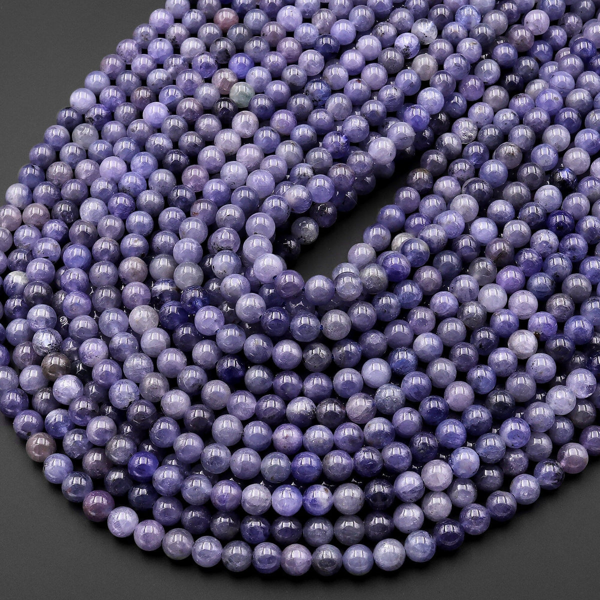 ONLY ONE 11MM Tanzanite store Beads Gray Purple Bracelet Grade AAA Genuine Natural Round Gemstone 7.5