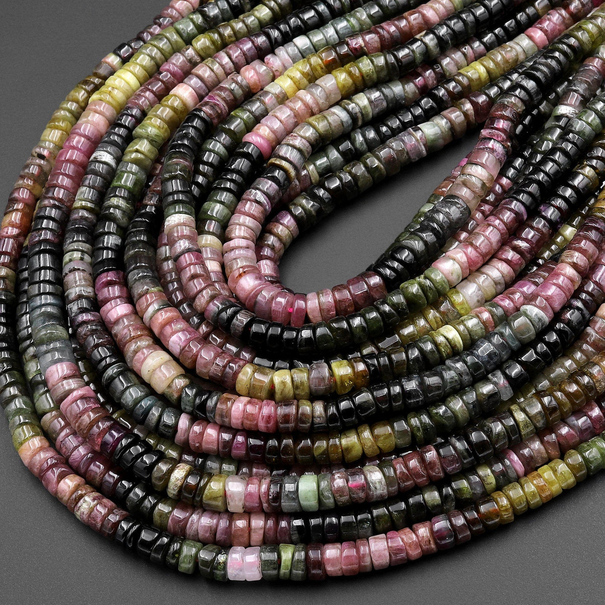 34 Long Strands Lot Of 4x2mm Natural Gemstone Heishi hot Disc Tyre Shape Beads