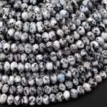 Faceted K2 Jasper Granite 6mm Rondelle Beads 15.5" Strand