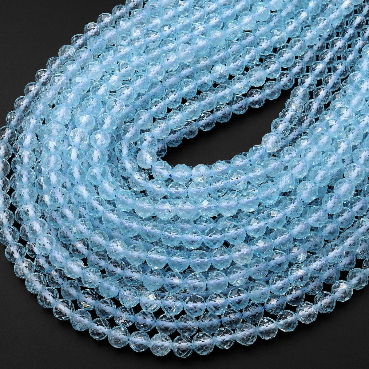 Stunning Gemstone Sky Blue Topaz faceted rondelle beads, High Luster Sky BT beads on sale 6-12mm beads AAA Quality Sky Blue Topaz rondelle beads