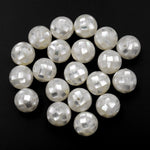 10pcs Hand Made Natural White Mother of Pearl Mosaic Round Loose Beads 8mm 10mm 12mm 14mm