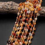 Natural Carnelian Smooth Teardrop Briolettes Gemstone Beads 15.5" Strand