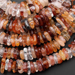 Large Natural Lepidocrocite Quartz Freeform Rondelle Beads 15.5" Strand