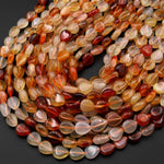 Natural Carnelian Smooth Teardrop Heart Gemstone Beads 15.5" Strand