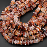 Large Natural Lepidocrocite Quartz Freeform Rondelle Beads 15.5" Strand