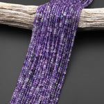 AAA Natural Fluorite Faceted 2mm Cube Square Beads Purple Green Gemstone 15.5" Strand
