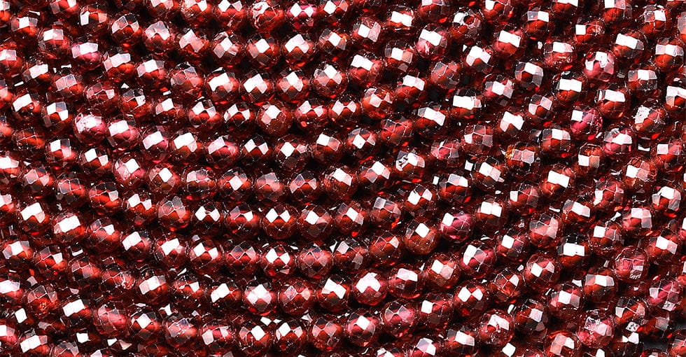 AAA Rare Natural Malaya Garnet Faceted 4mm 5mm Round Beads 15.5