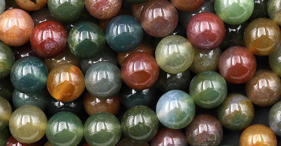 AAA Natural Indian Agate 4mm 6mm 8mm 10mm Smooth Round Beads Aka Fancy Jasper 15.5
