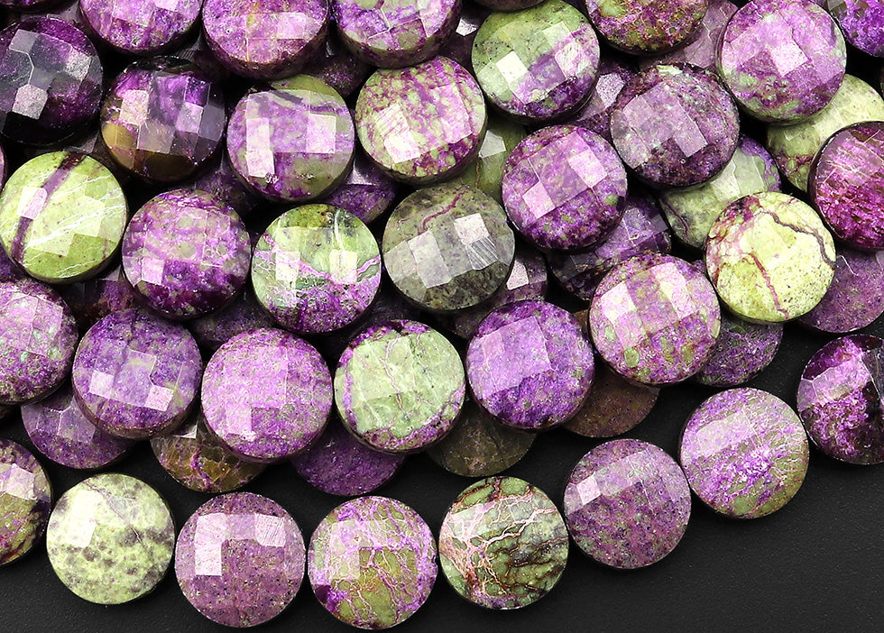 Natural Atlantisite Stichtite Beads Faceted 10mm 15.5