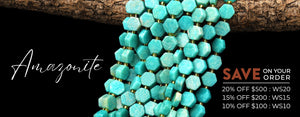 Natural Green Russian Amazonite Flat Hexagon Beads 15.5
