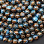 Impression Jasper Smooth Round Beads 4mm 6mm 8mm 10mm Aka Copper Turquoise Jasper 15.5" Strand