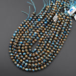 Impression Jasper Smooth Round Beads 4mm 6mm 8mm 10mm Aka Copper Turquoise Jasper 15.5" Strand