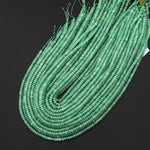 Natural Green Aventurine 4mm Smooth Rondelle Beads 15.5" Strand