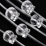 Natural Rock Quartz Crystal Hand Carved Tulip Flower Gemstone Beads 10mm Choose from 5pcs, 10pcs