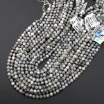 Natural Eagle Eye Beads 4mm 6mm 8mm 10mm Round Creamy Gray Slate Colors 15.5" Strand