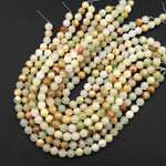 Natural Brown Yellow Green Calcite Round Beads Afghanistan Jade 4mm 6mm 8mm 10mm 15.5" Strand