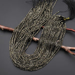 AAA Natural Iron Pyrite Faceted 2mm 3mm Cube Beads Diamond Cut Gemstone 15.5" Strand