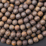 Matte Natural Bronzite 4mm 6mm 8mm10mm Round Beads 15.5" Strand