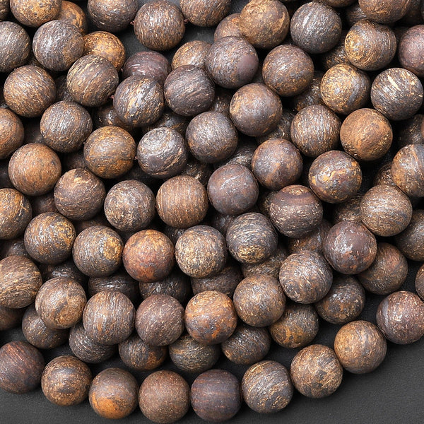 Matte Natural Bronzite 4mm 6mm 8mm10mm Round Beads 15.5" Strand