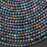 Rare Faceted Natural Ruby Kyanite Fuchsite 2mm 3mm 4mm Round Beads Gemstone 15.5" Strand