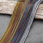 Matte Hematite 2mm Heishi Beads Small Spacer Silver Gold Bronze Rainbow Champagne Black 15.5" Strand