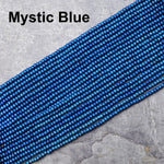 Matte 3mm Faceted Hematite Rondelle Beads 3x2mmTitanium Silver Gold Blue Bronze Champagne Gunmetal Black Colors 15.5" Strand