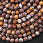 Natural Sonora Dendritic Rhyolite 4mm 6mm 8mm Smooth Round Beads 15.5" Strand