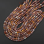 Natural Sonora Dendritic Rhyolite 4mm 6mm 8mm Smooth Round Beads 15.5" Strand
