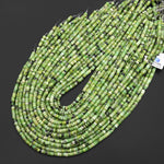 Natural African Green Chrysoprase 4mm Heishi Rondelle Beads 15.5" Strand