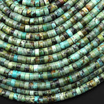 Natural African Turquoise Heishi Beads 4mm 6mm Gemstone 15.5" Strand