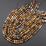 Rare Natural Bronze Tiger's Eye W/ Quartz Matrix 6mm 8mm Round Beads 15.5" Strand