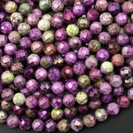 AAA Faceted Natural Purple Atlantisite Stichtite Round Beads 6mm 7mm 8mm 9mm 15.5" Strand