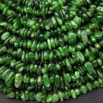 Natural Canadian Jade Freeform Rondelle Beads 15.5" Strand