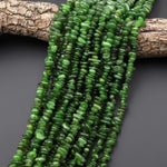 Natural Canadian Jade Freeform Rondelle Beads 15.5" Strand