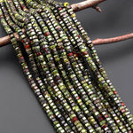 AAA Faceted Natural Dragon Blood Jasper Beads 6mm hexagon Heishi Rondelle 15.5" Strand
