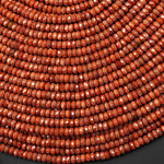 AAA Faceted Goldstone Sandstone Rondelle Beads 3mm 4mm 15" Strand