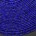 AAA Faceted Natural Blue Lapis Rondelle Beads 3mm 15.5" Strand