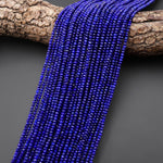 AAA Faceted Natural Blue Lapis Rondelle Beads 3mm 15.5" Strand