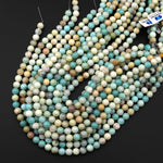 Natural Multicolor Amazonite 4mm 6mm 8mm 10mm Smooth Round Beads Gemstone 15.5" Strand B0458