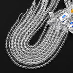Real Genuine Super Clear AAA Natural Rock Crystal Quartz Round Beads 2mm 3mm 4mm 6mm 8mm 10mm 12mm 14mm 15.5" Strand