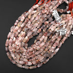 Rare Natural Red Lepidocrocite Quartz Beads Raw Freeform Crystal Spike Nuggets in Natural Shape 15.5" Strand