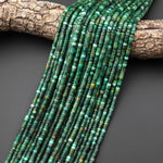 Natural African Green Jade 4mm 6mm Heishi Rondelle Beads 15.5" Strand