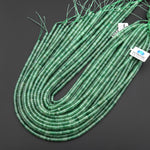 AAA Natural Green Aventurine 4mm 6mm Smooth Heishi Rondelle Beads 15.5" Strand