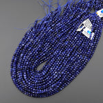 AAA Natural Blue Sodalite 2mm 3mm 4mm 6mm Faceted Round Beads 15.5" Strand