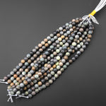 Large Hole Natural Thunder Jasper 8mm 10mm Round Beads 2.5mm Drill 8" Strand